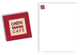 branding and identity crepe mania cafe